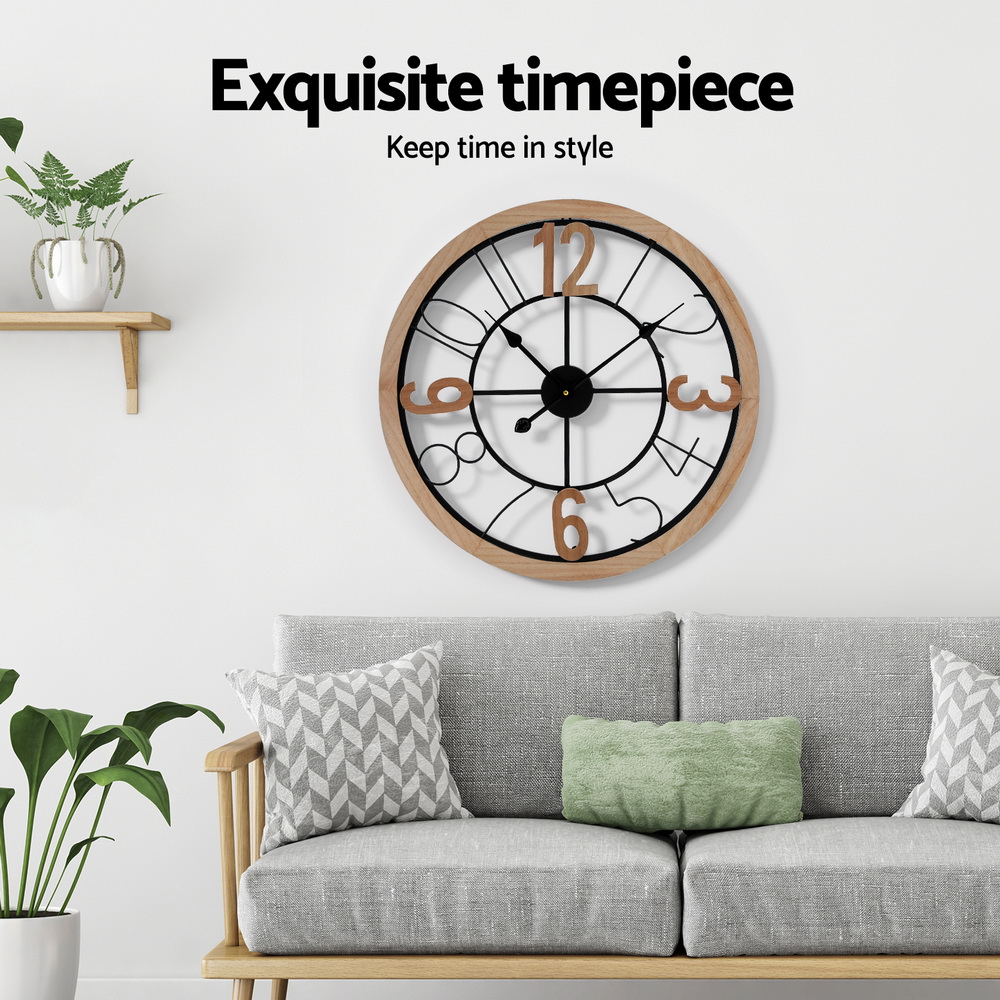Artiss 60cm Wall Clock with Arabic Numerals view 4
