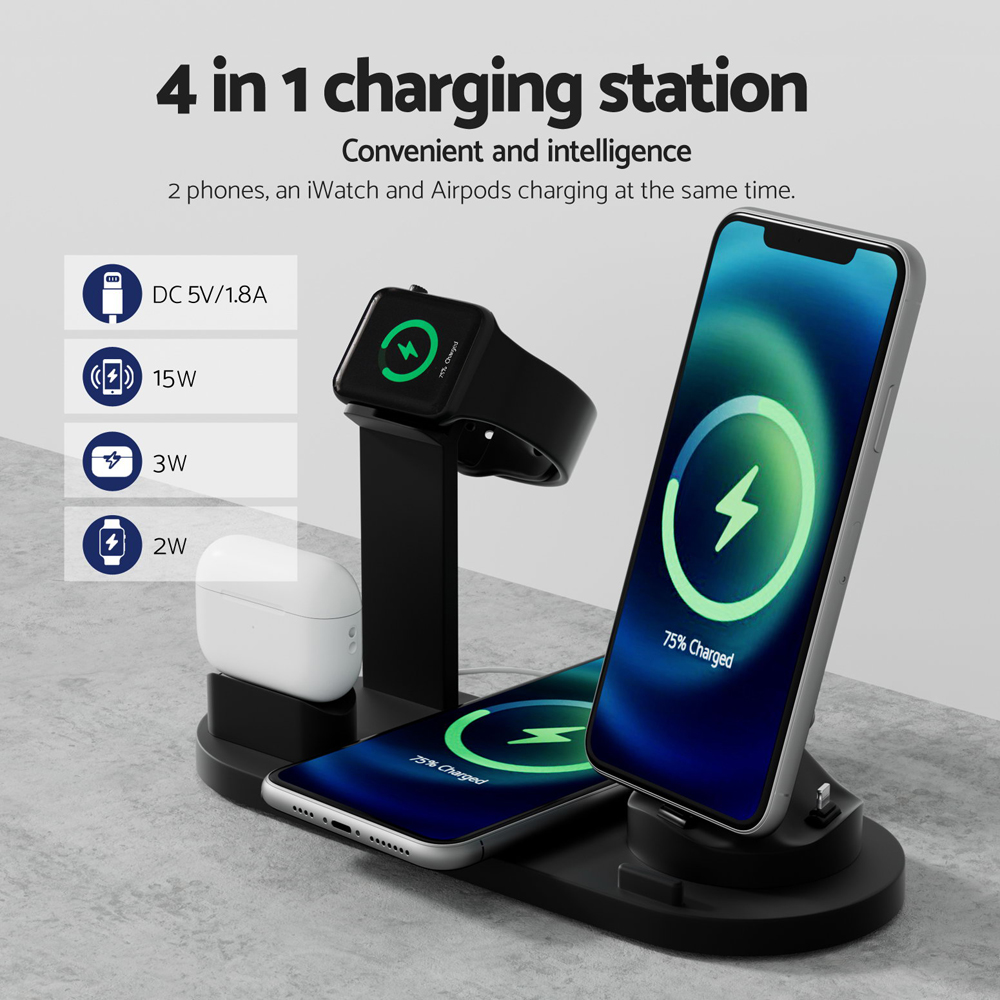 Devanti 4-in-1 Wireless Charger Station 15W view 4