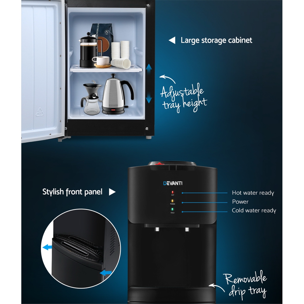Devanti Water Cooler Dispenser Stand Black view 4