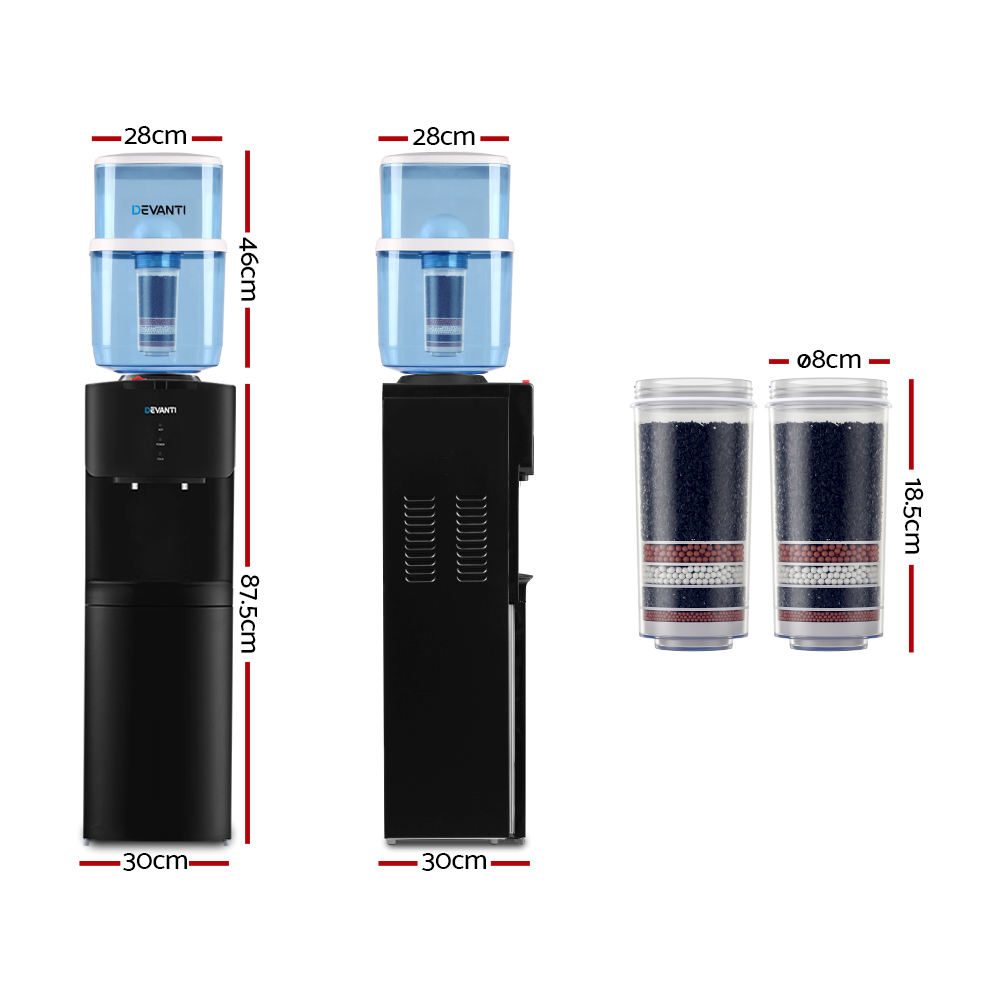 Devanti Water Cooler Dispenser Stand 22L 2 Filters view 2