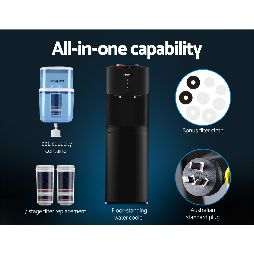 Devanti Water Cooler Dispenser Stand 22L 2 Filters view 3