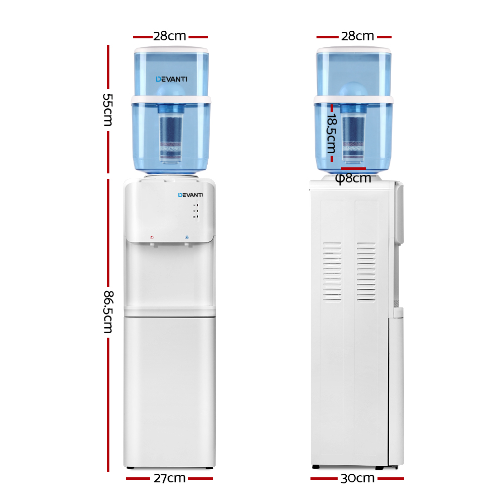 Devanti Water Cooler Dispenser Stand 22L White view 2