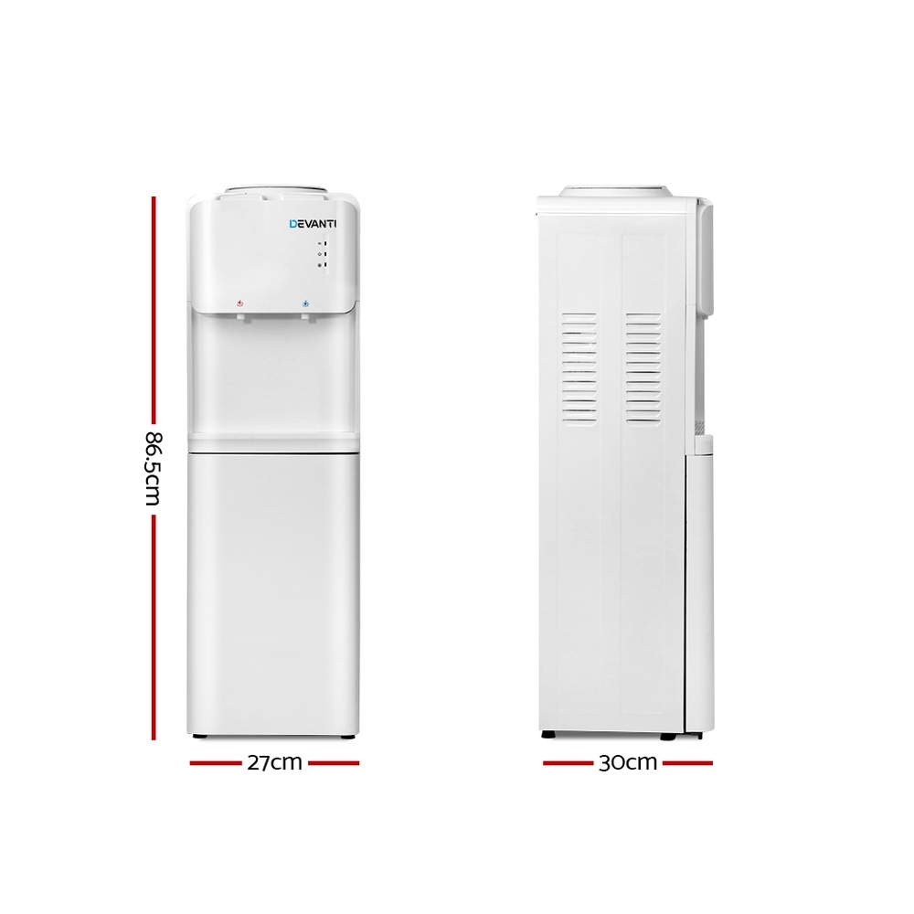 Devanti Water Cooler Dispenser Stand White view 2