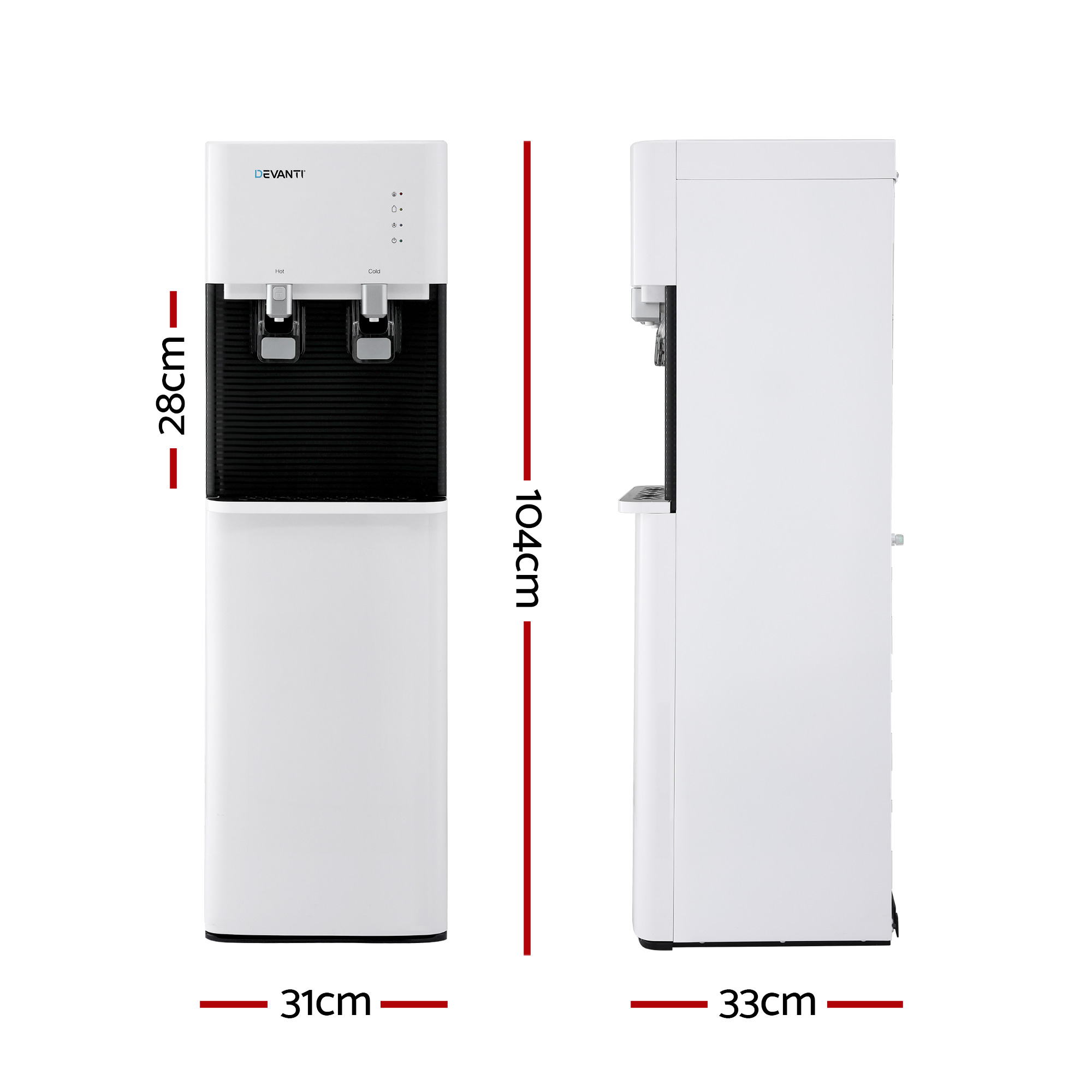 Devanti Water Cooler Dispenser Bottom Loading view 2