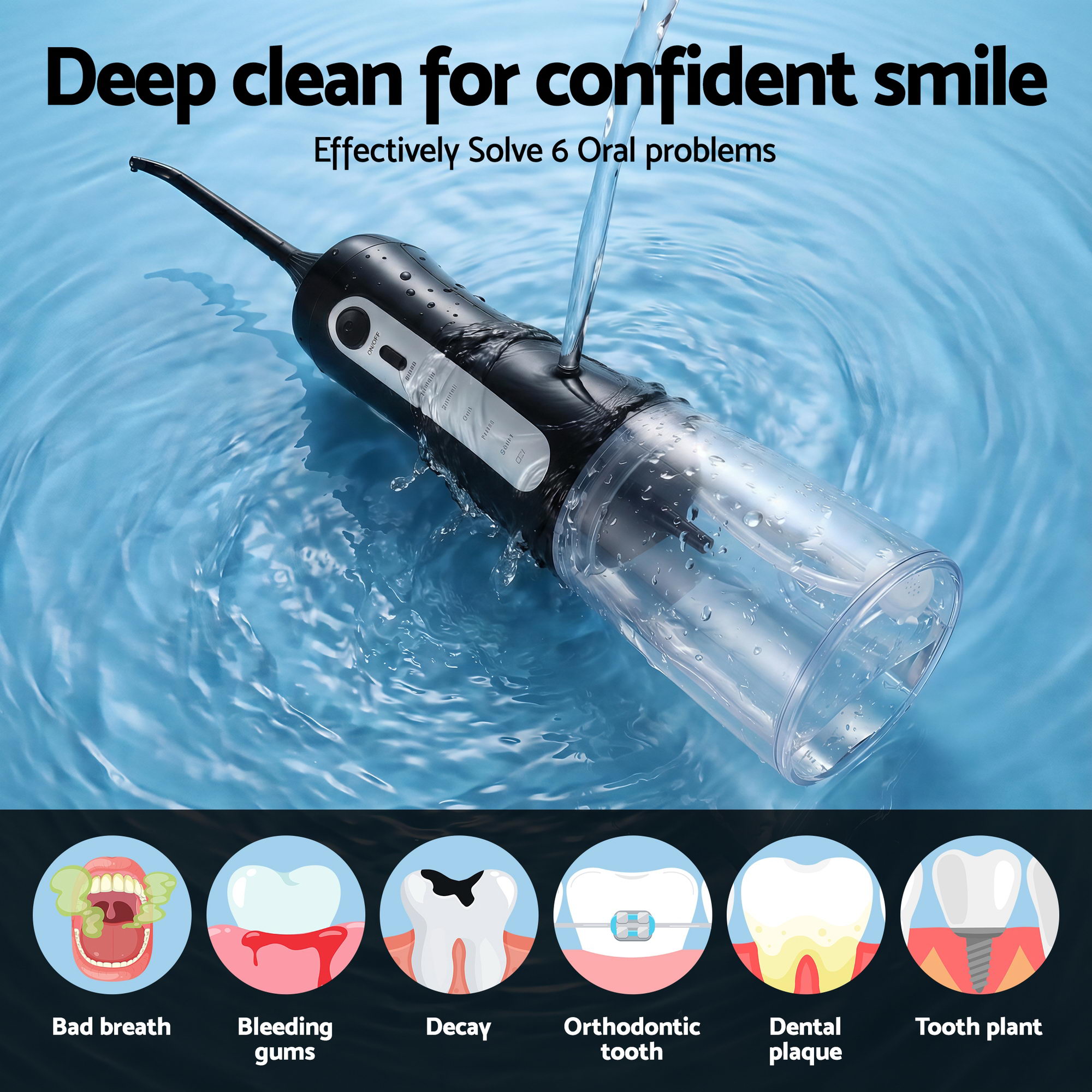 Devanti Cordless Water Flosser Oral Irrigator view 4