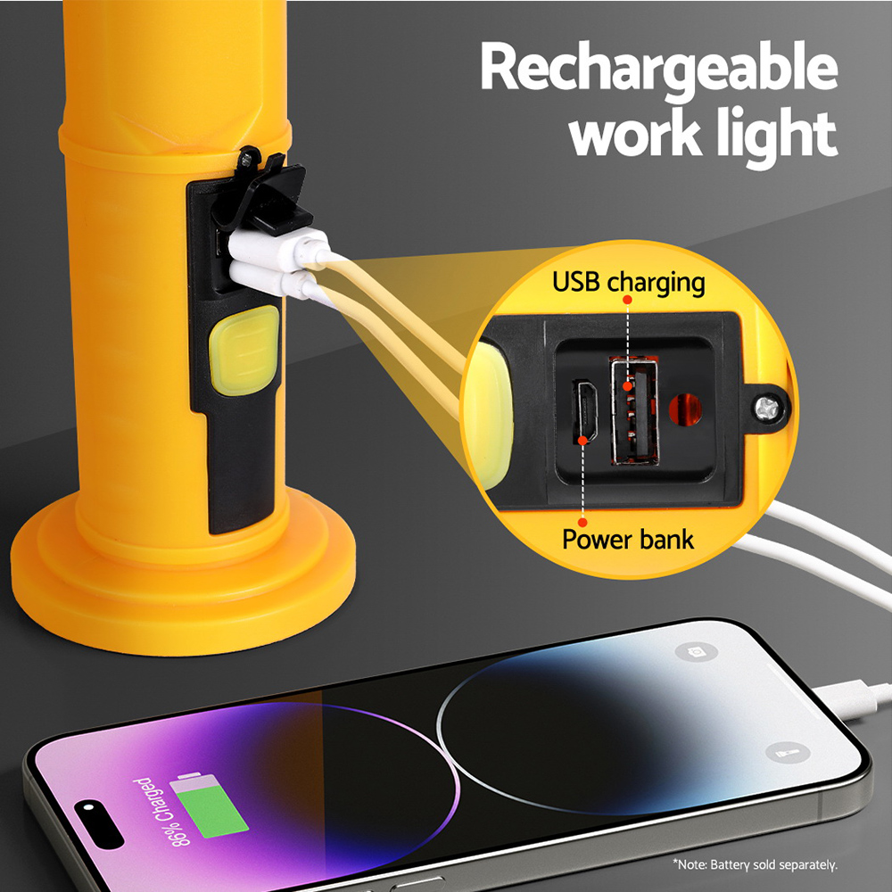 Giantz Folding LED Work Light with Hook USB Charged view 5
