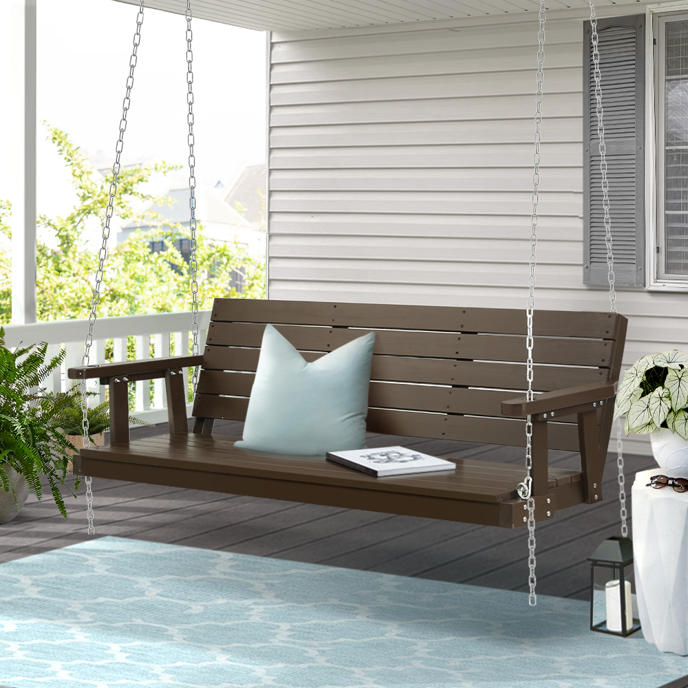 Gardeon Wooden Porch Swing Chair 3 Seater Bench