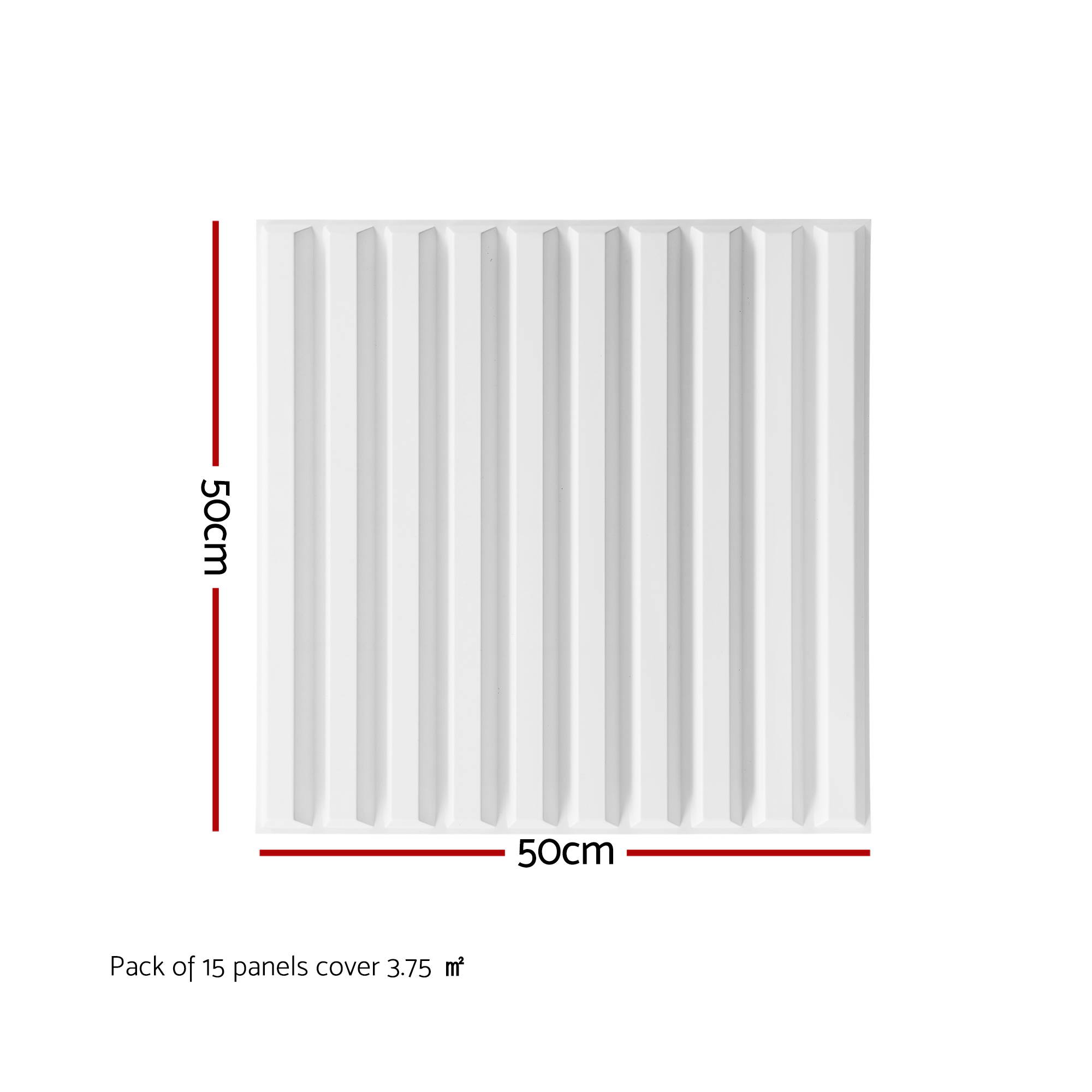 Artiss 3D Vertical PVC Wall Panels Set of 15 view 2