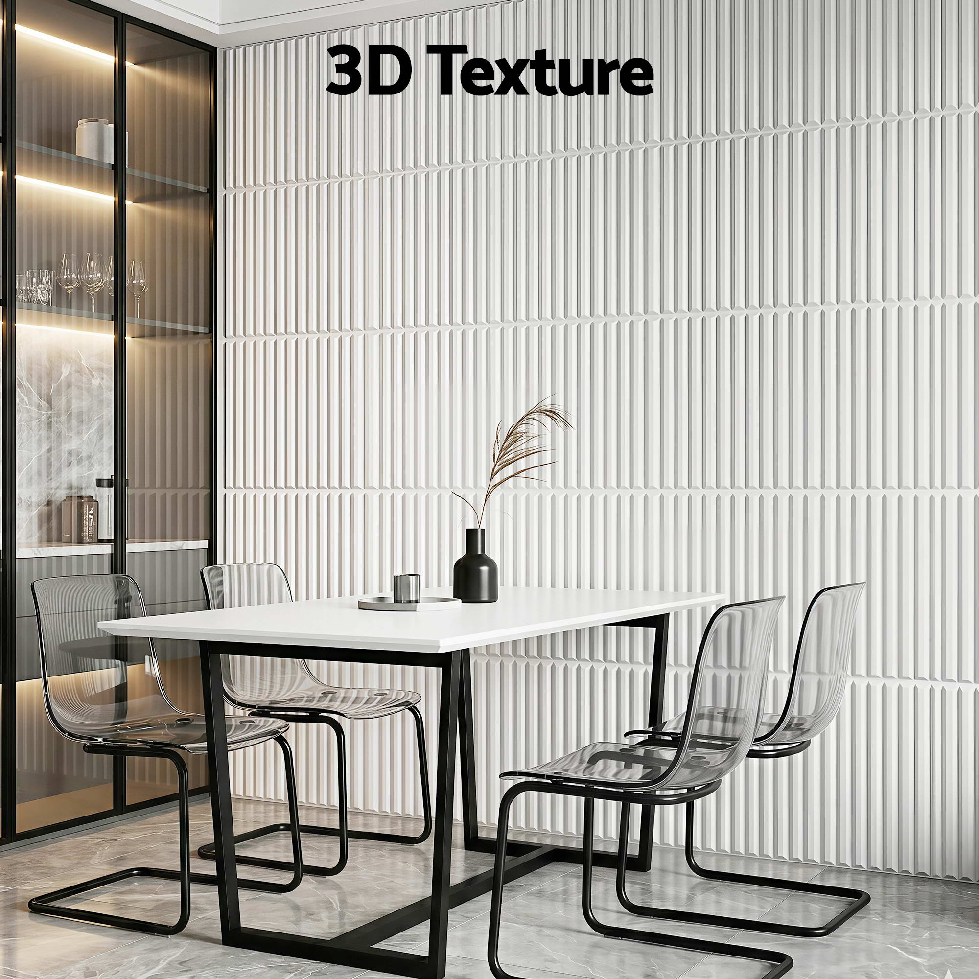 Artiss 3D Vertical PVC Wall Panels Set of 15 view 4