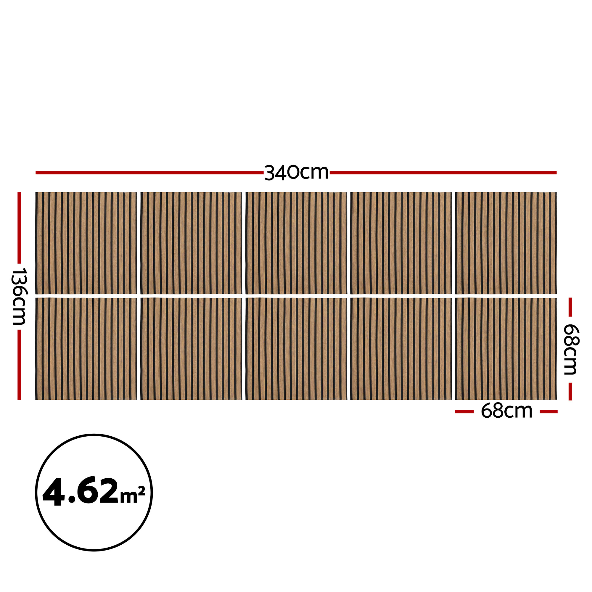 Artiss 10 PCS Peel and Stick Wall Panels in 2 Colours view 2