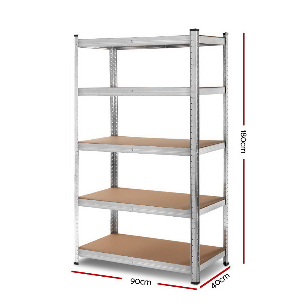 Giantz 1.8m Warehouse Racking Shelf Unit, Silver view 2