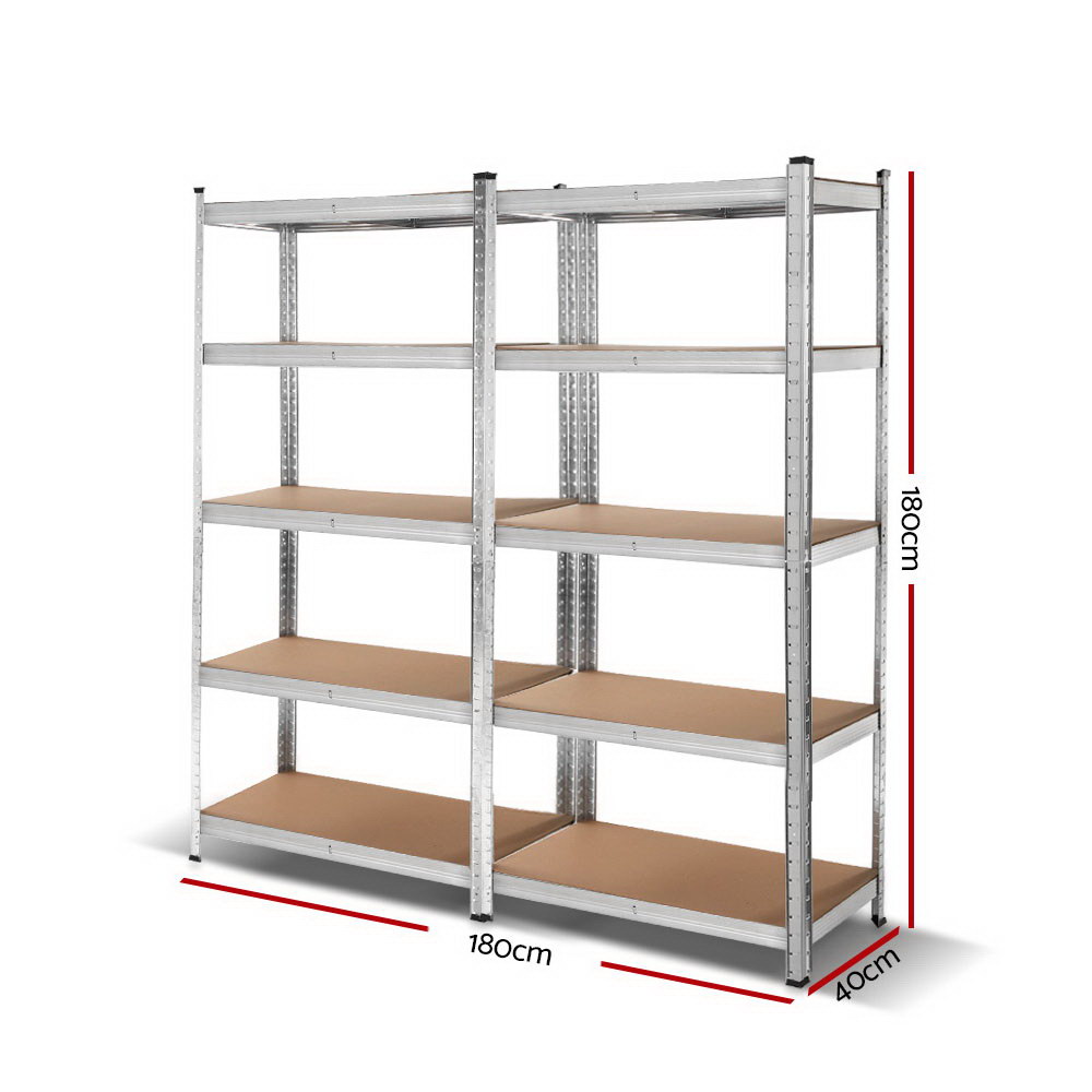 Giantz 2x1.8m Garage Shelving Warehouse Rack, Silver view 2