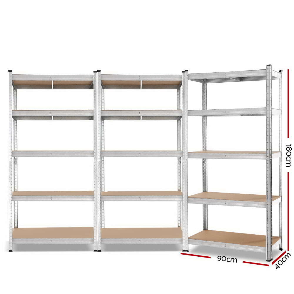 Giantz 3x1.8m Warehouse Shelving Rack, Silver view 2