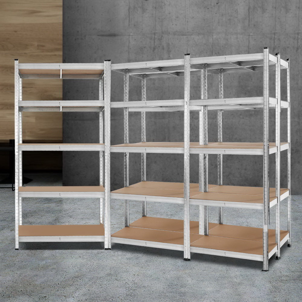 Giantz 5x1.8m Garage Shelving Warehouse Rack, Silver