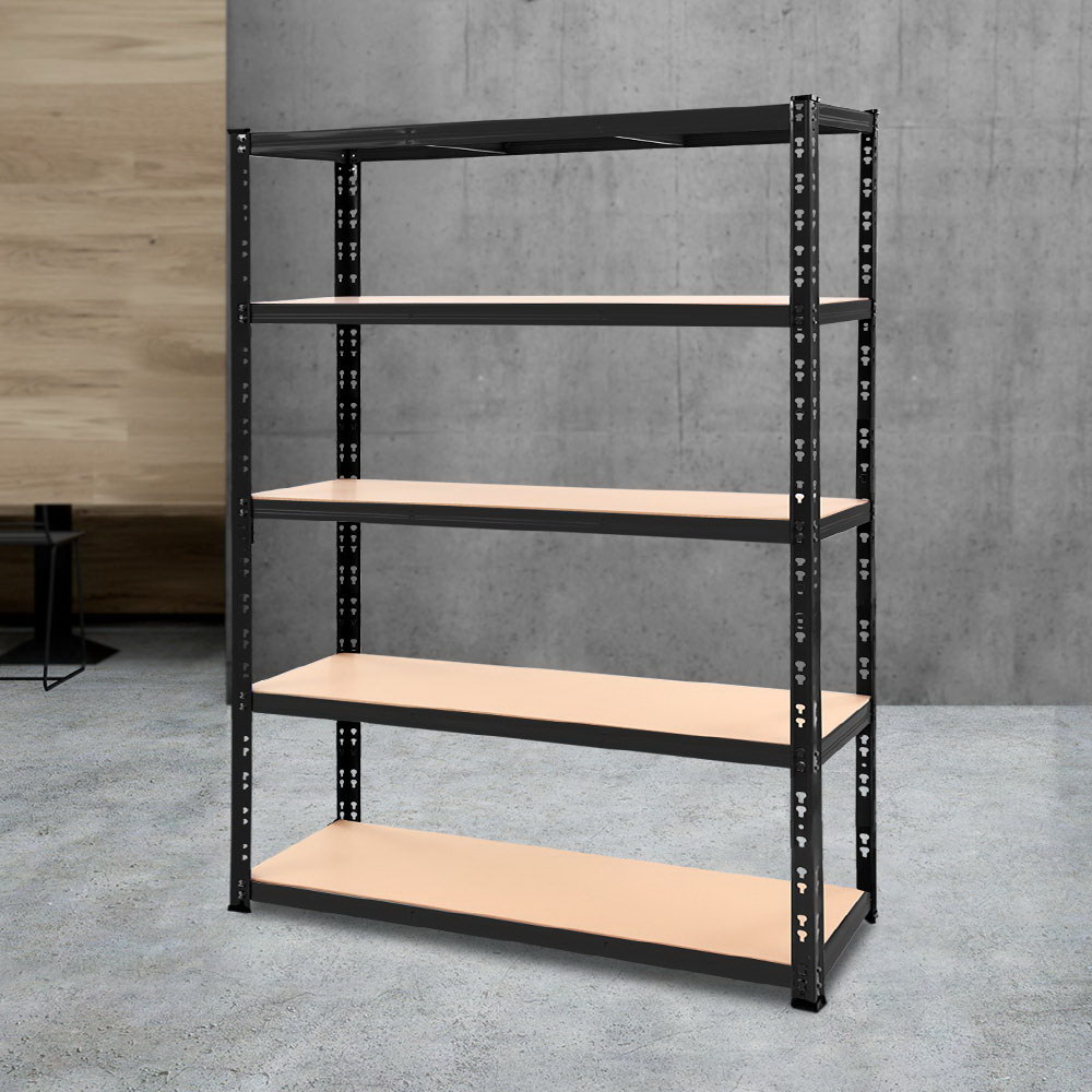 Giantz 1.2x1.8m Garage Shelving Rack 200kg Shelf, Black