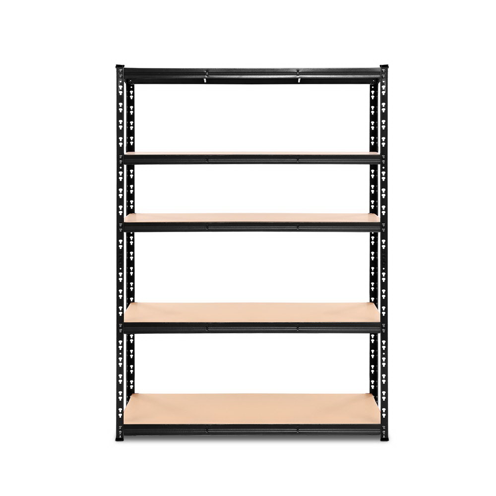 Giantz 1.2x1.8m Garage Shelving Rack 200kg Shelf, Black view 3