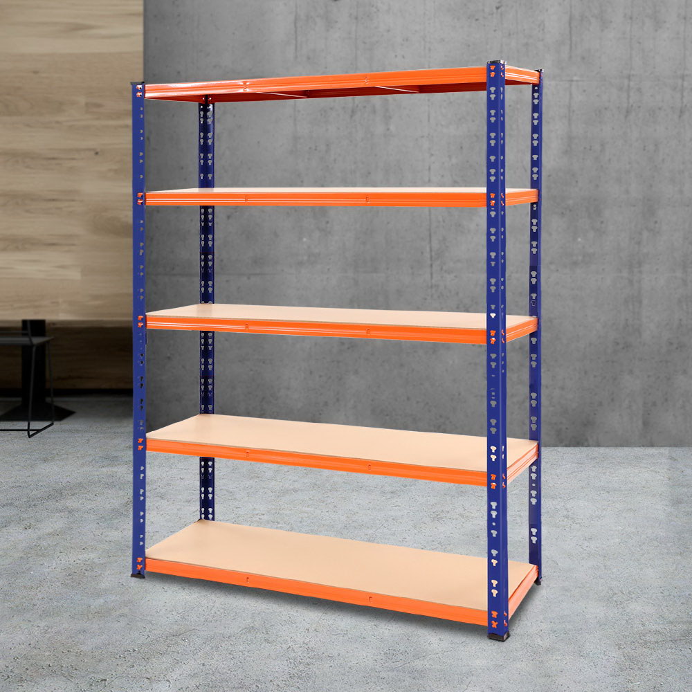 Giantz 1.2x1.8m Garage Shelving Rack 200kg Shelf, Blue