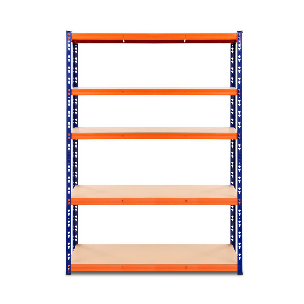 Giantz 1.2x1.8m Garage Shelving Rack 200kg Shelf, Blue view 3