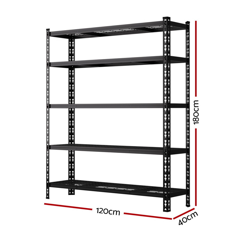 Giantz 5 Tier Garage Shelving Rack 1.2x1.8m, 150kg Shelf view 2