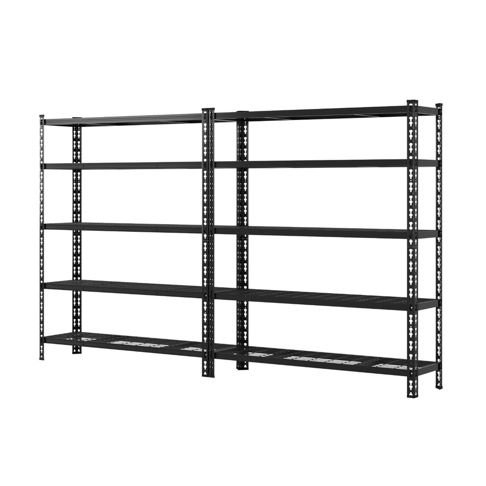 Giantz 5 Tier Garage Shelving Rack 1.2x1.8m, 2 Pack