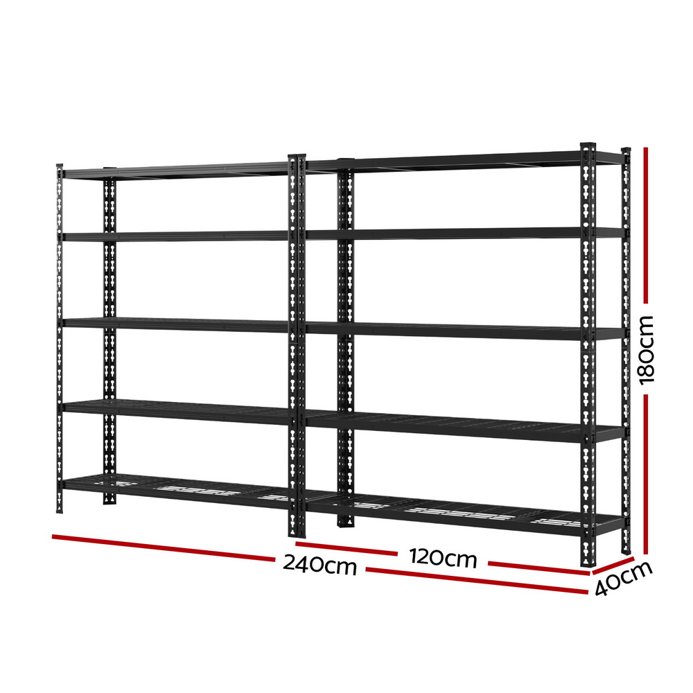 Giantz 5 Tier Garage Shelving Rack 1.2x1.8m, 2 Pack view 2