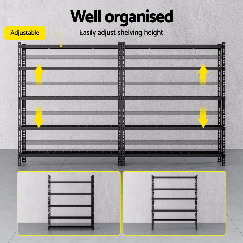Giantz 5 Tier Garage Shelving Rack 1.2x1.8m, 2 Pack view 5