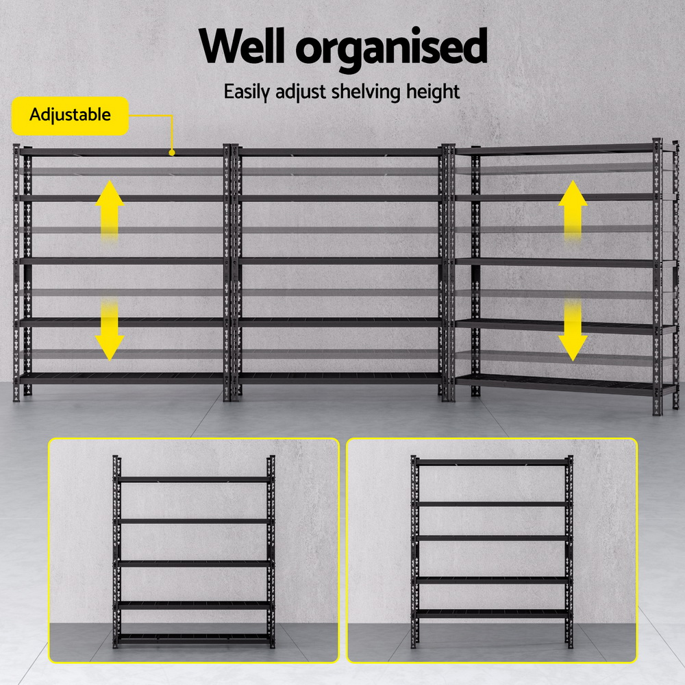 Giantz 5 Tier Garage Shelving Rack 1.2x1.8m, 3 Pack view 5