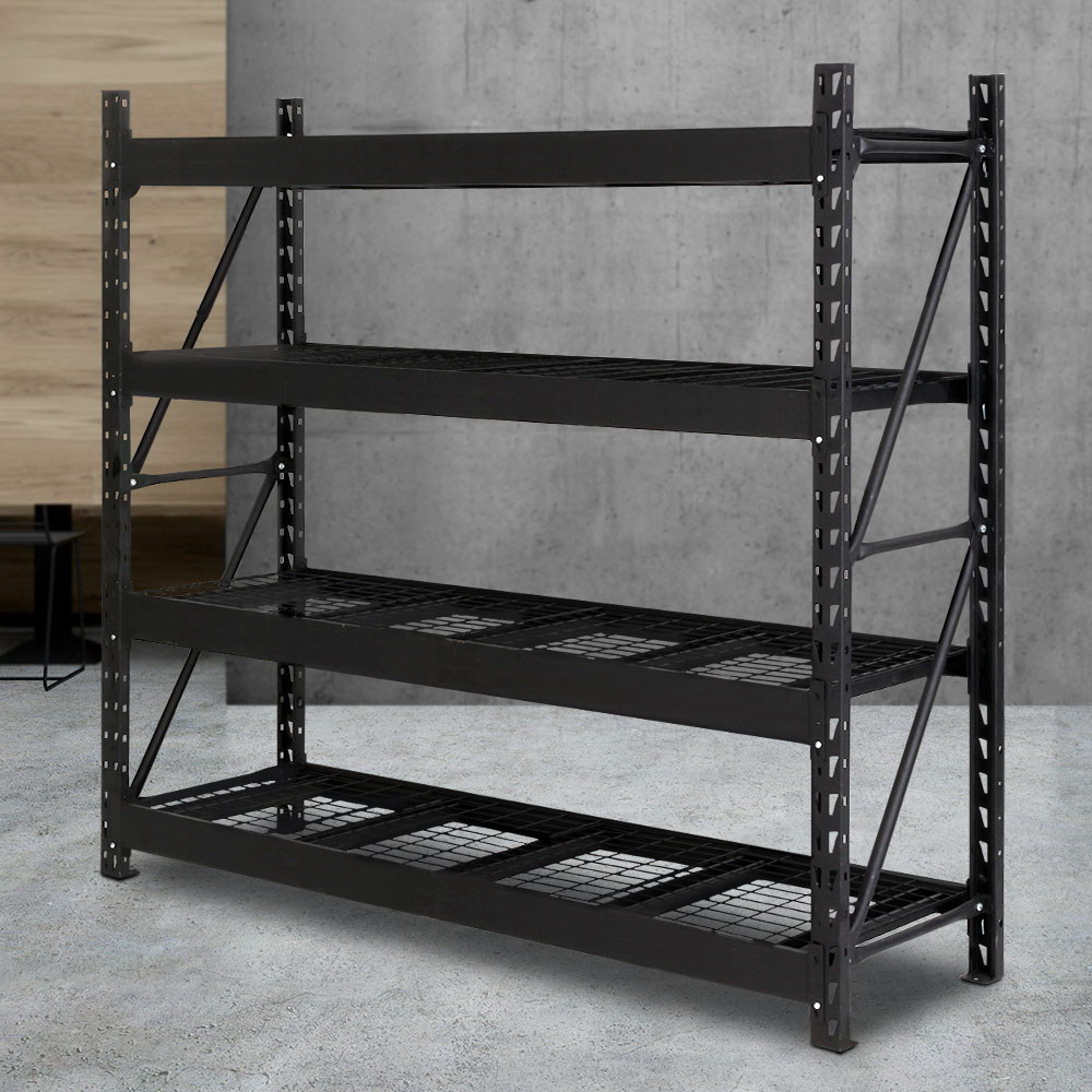 Giantz 2x2m Garage Shelving Warehouse Rack 200kg, Black