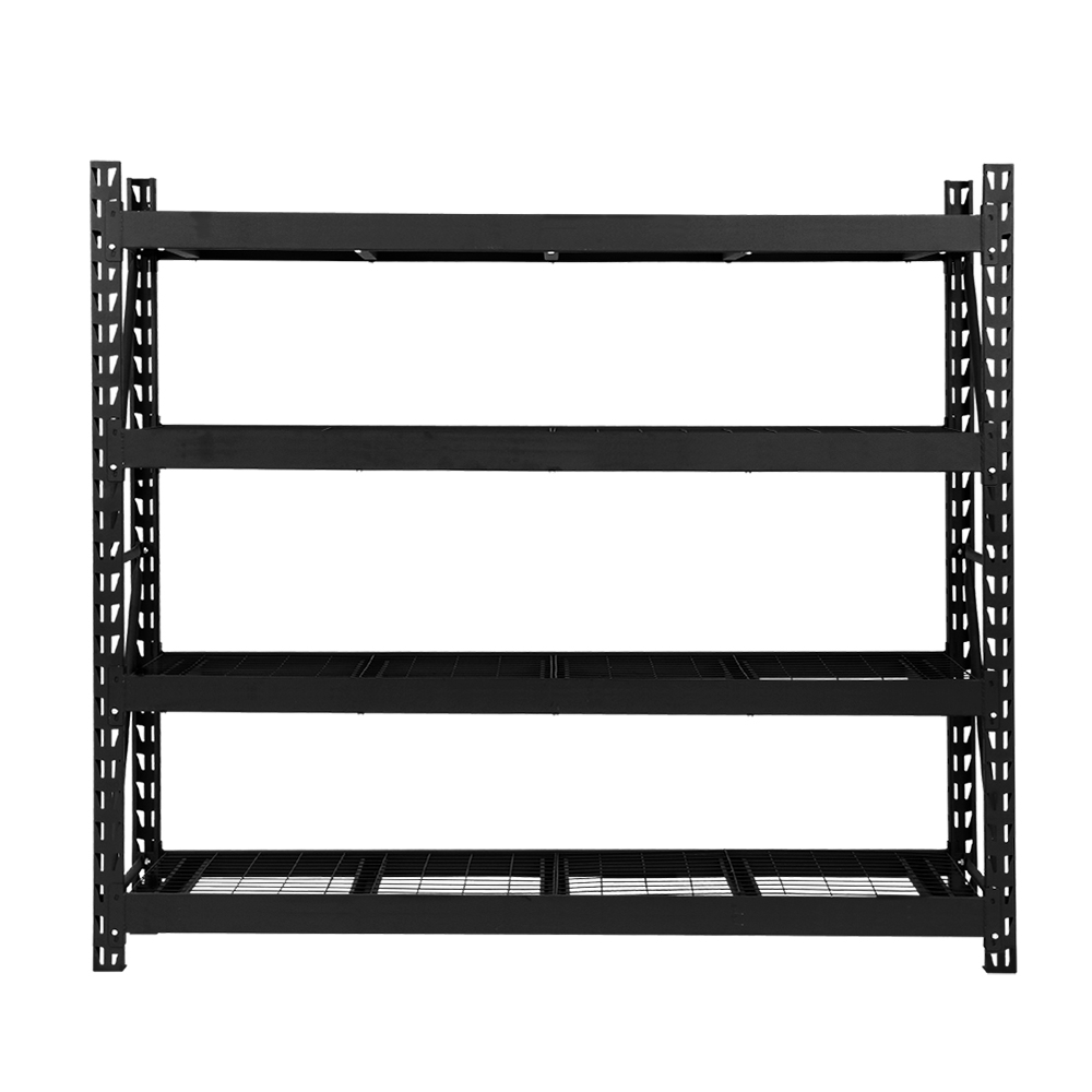 Giantz 4x2m Garage Shelving Warehouse Rack Twin Bay, Black view 3