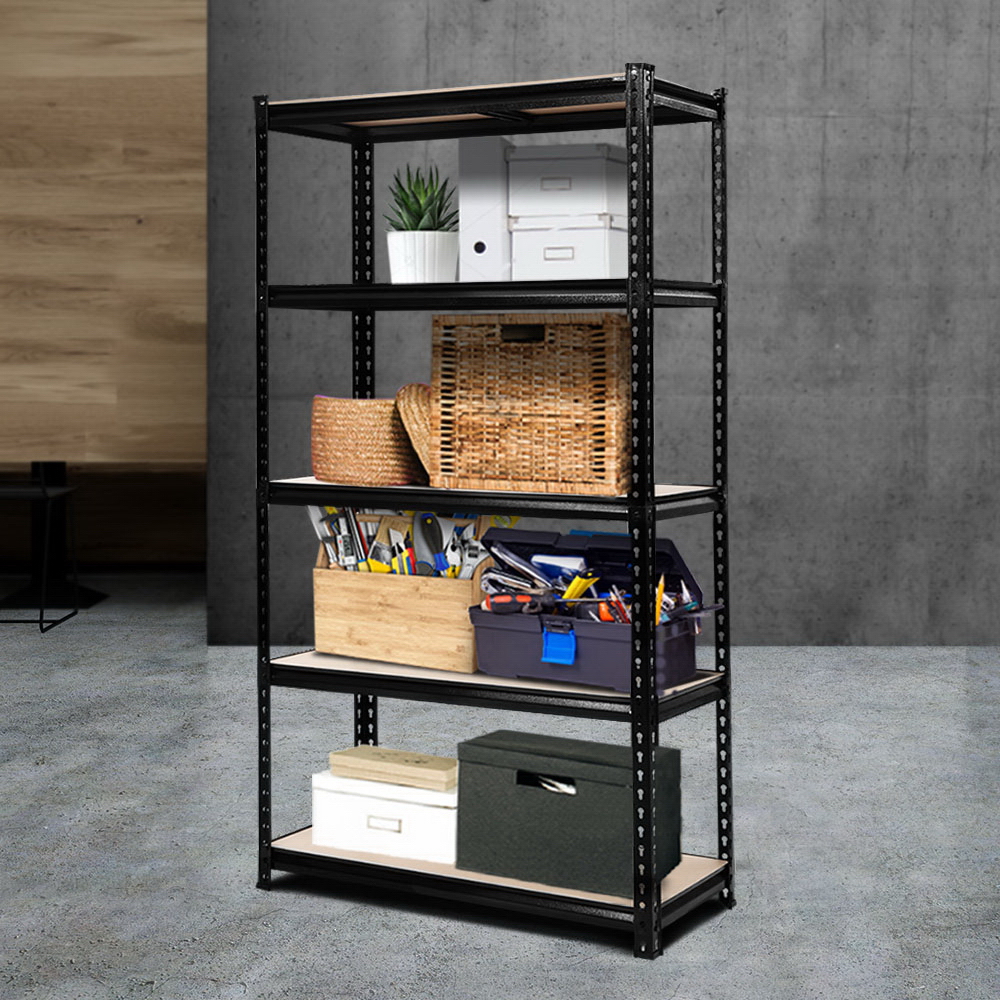 Giantz 1.5m Garage Shelving Rack 150kg Shelf, Black