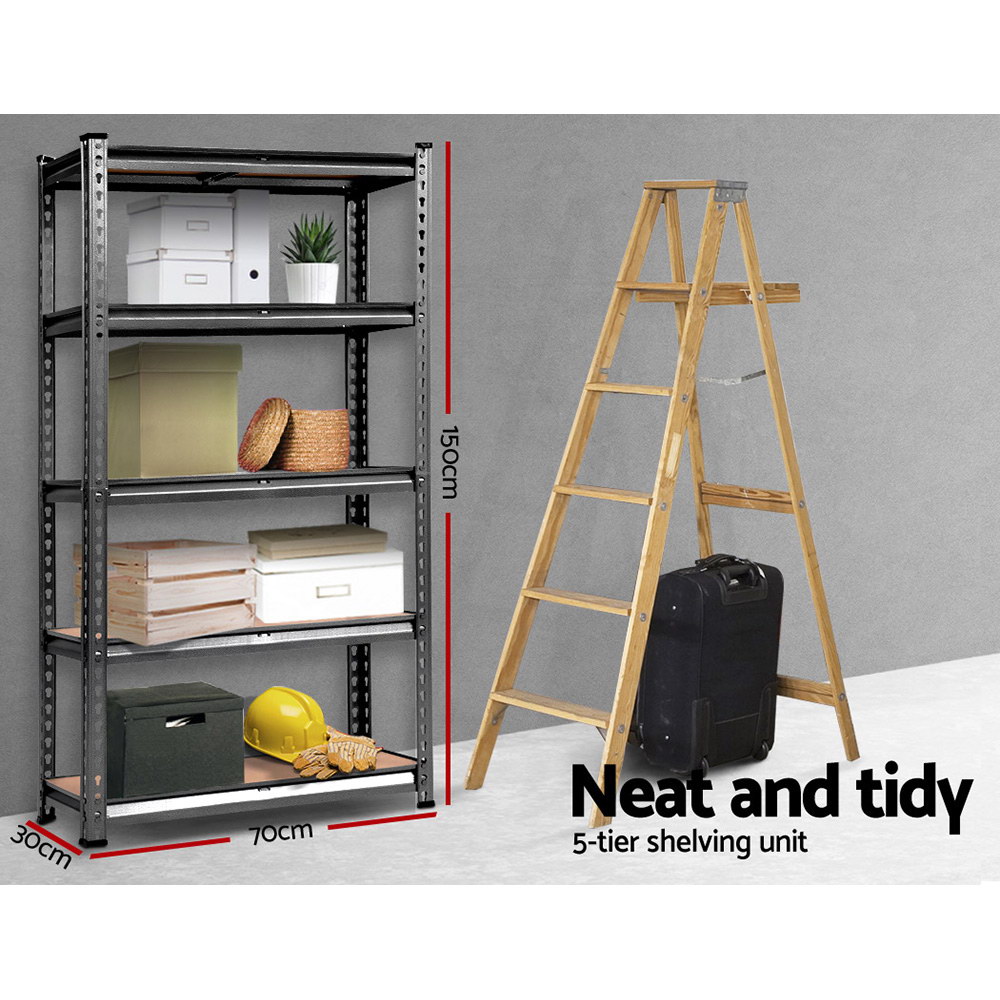 Giantz 2x1.5m Steel Warehouse Racking Shelf Set view 2