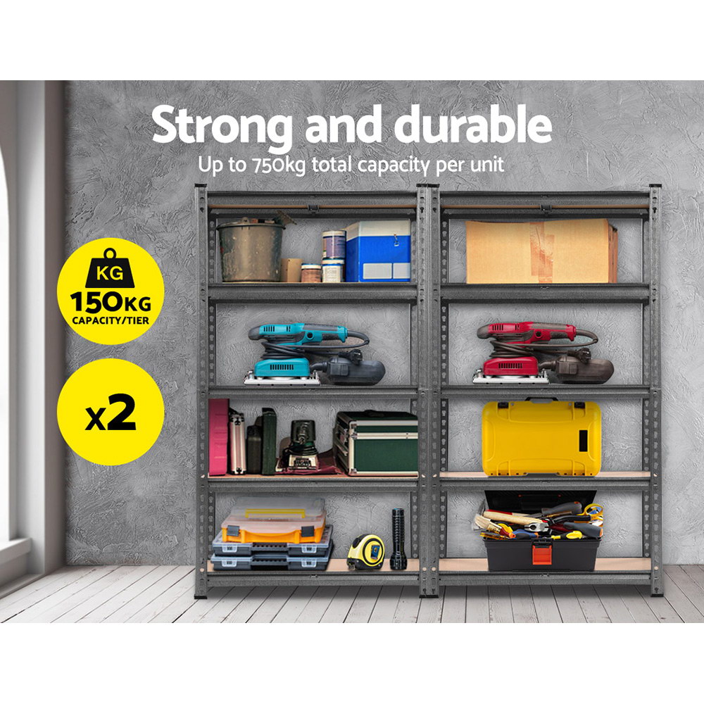 Giantz 2x1.5m Steel Warehouse Racking Shelf Set view 3