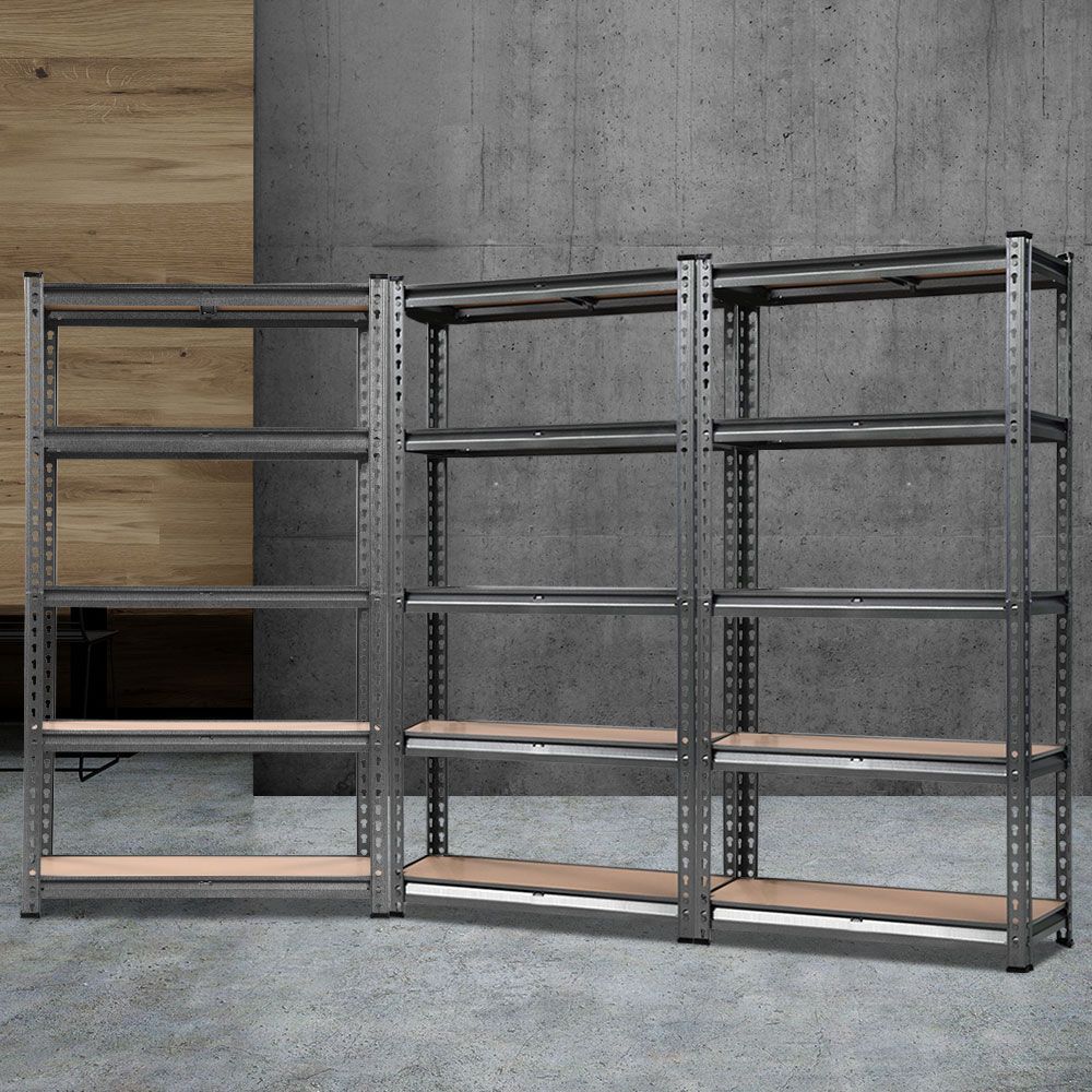 Giantz 1.5m Garage Shelving Rack Charcoal, 3 Pack