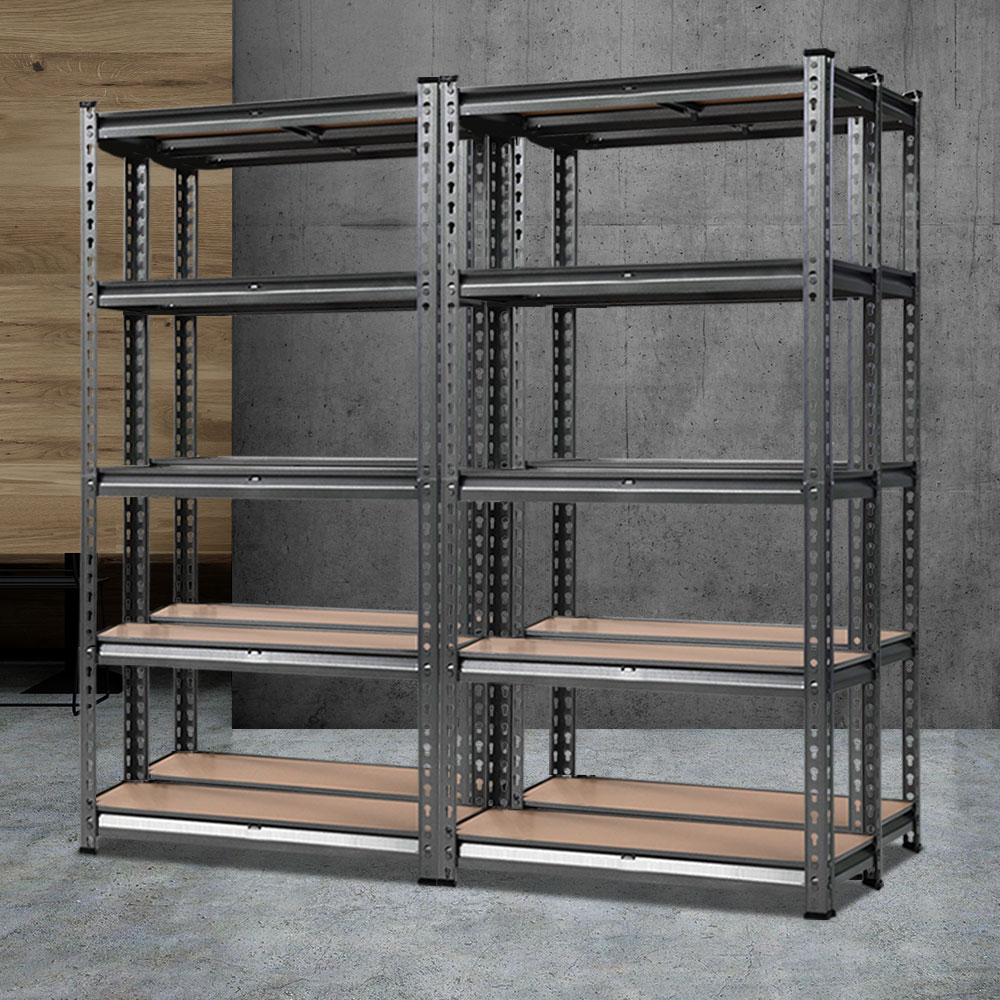 Giantz 1.5m Garage Shelving Rack Charcoal, 4 Pack