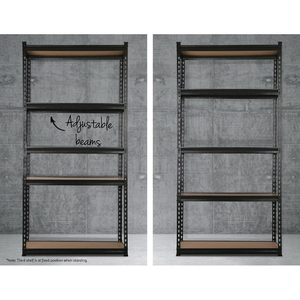 Giantz 0.9x1.8m Garage Shelving Rack 200kg Shelf, Charcoal view 5