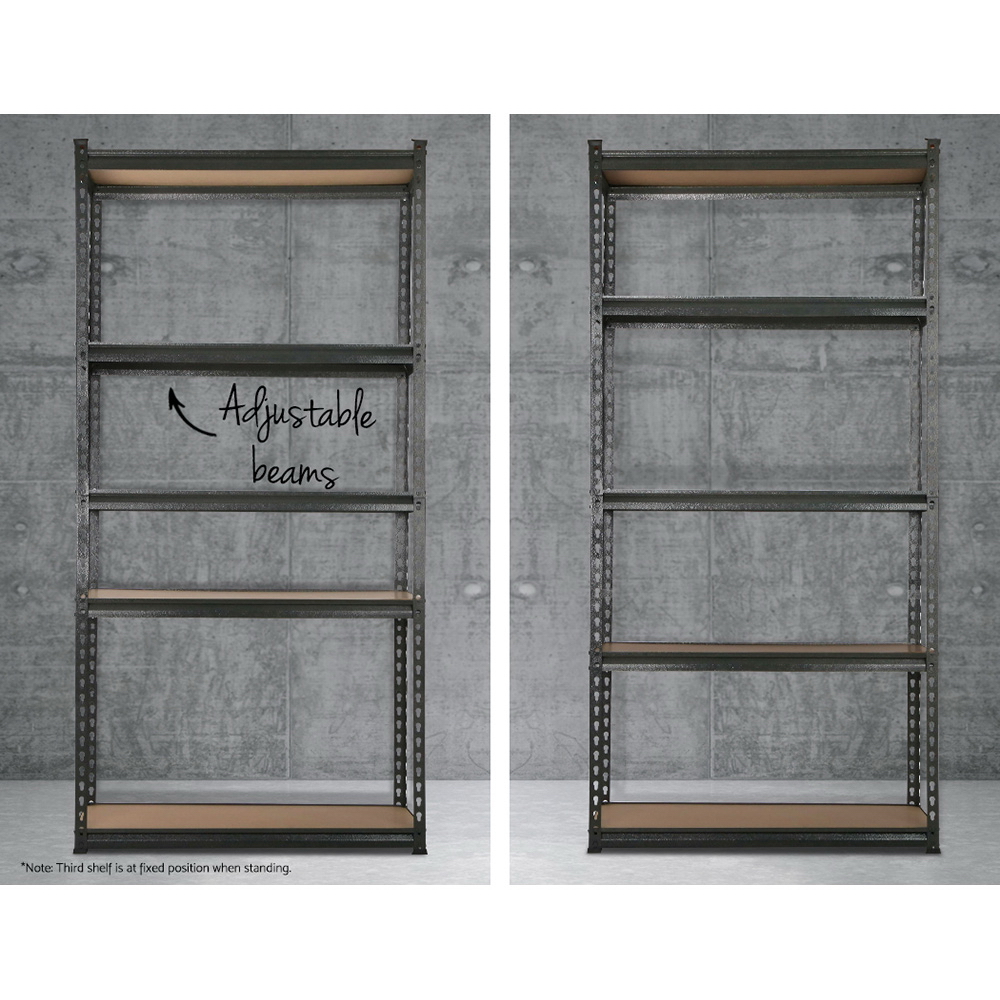 Giantz 0.9x1.8m Garage Shelving Rack Charcoal, 2 Pack view 5