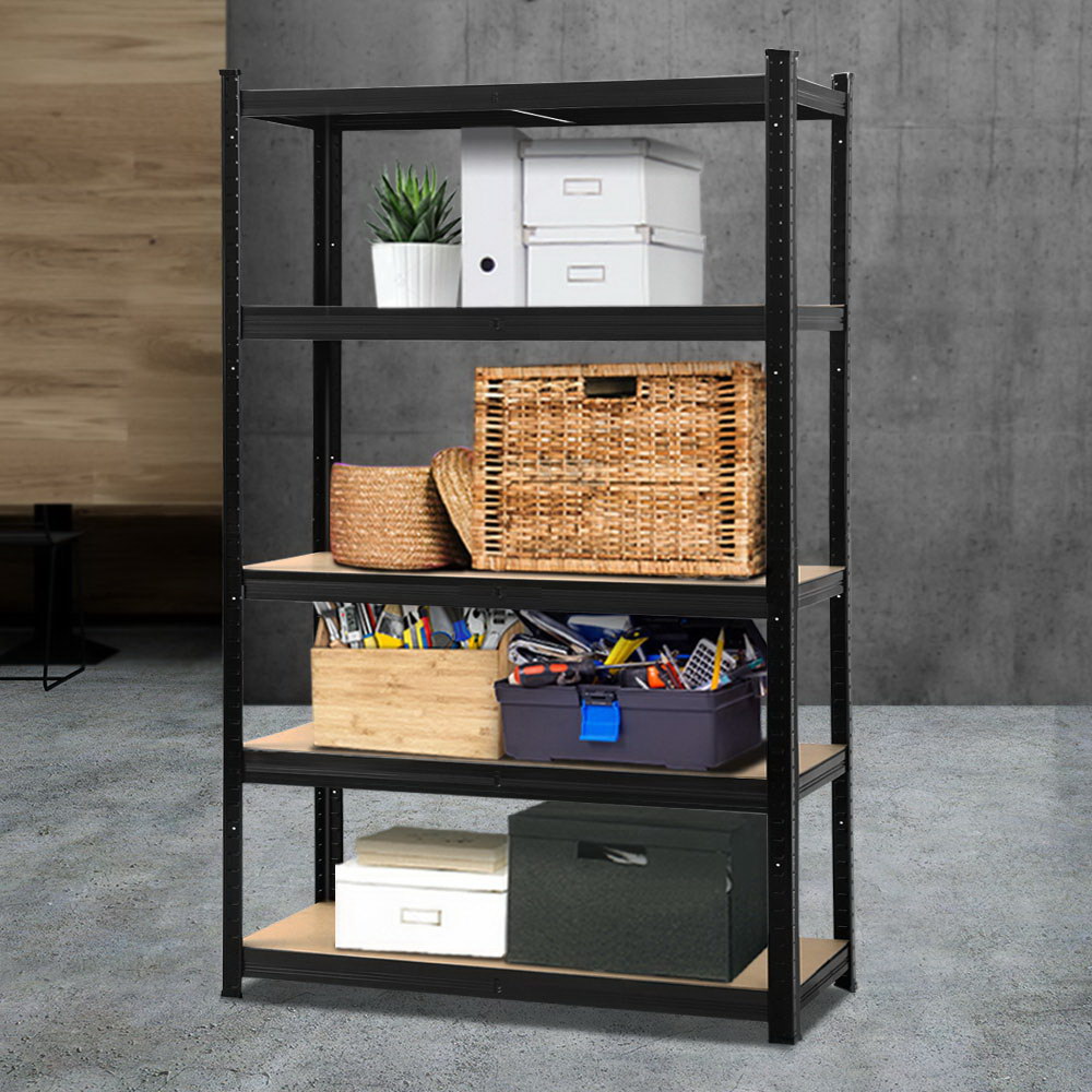 Giantz Steel Warehouse Racking Shelving 1.8m, Black