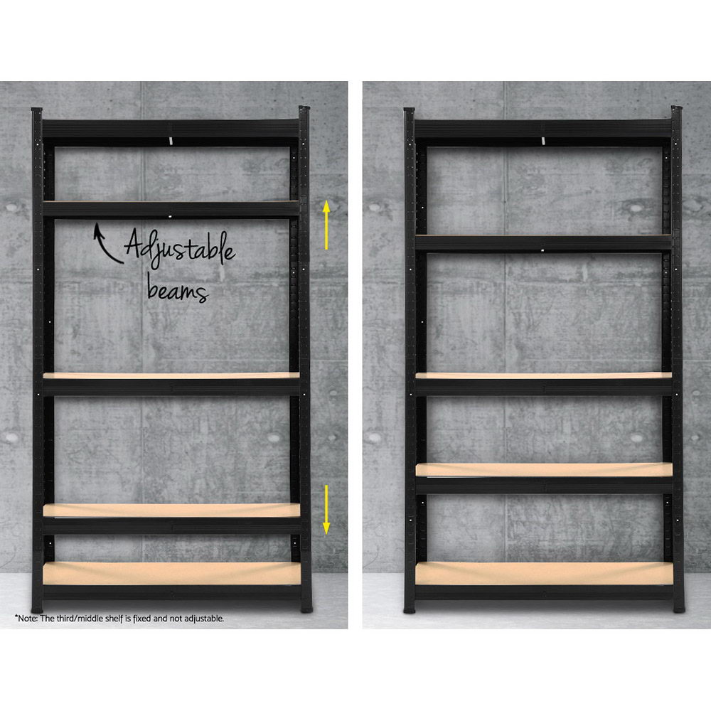 Giantz 1.8m Garage Shelving Pallet Racking Black, 3 Pack view 5