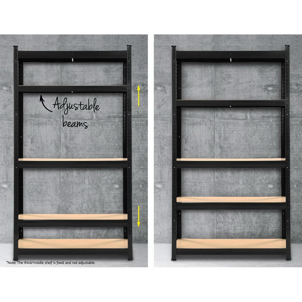 Giantz 1.8m Garage Shelving Pallet Racking Black, 5 Pack view 5