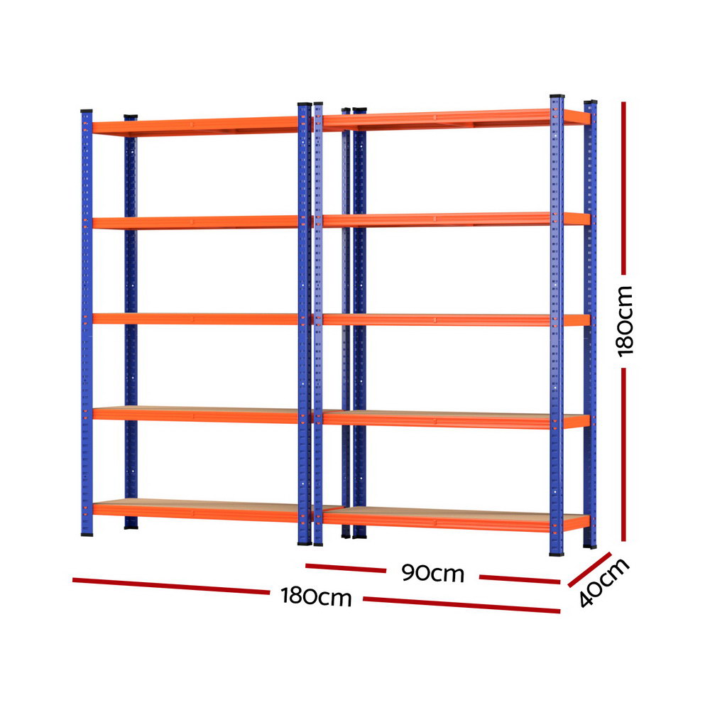 Giantz 5 Tier Garage Shelving Rack 1.8m, 2 Pack view 2
