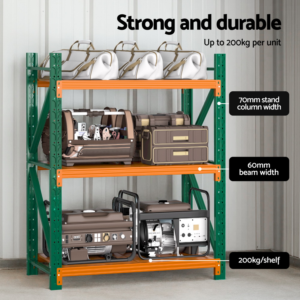 Giantz 5 Tier Warehouse Rack 1.2x1.5m Adjustable Shelves view 4