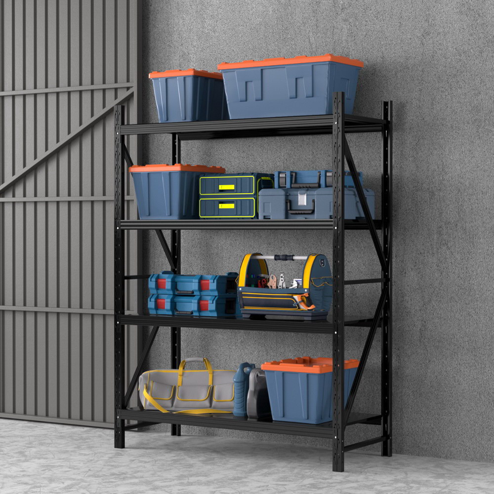 Giantz Warehouse Rack 1.5x2m 200kg Shelf, Black