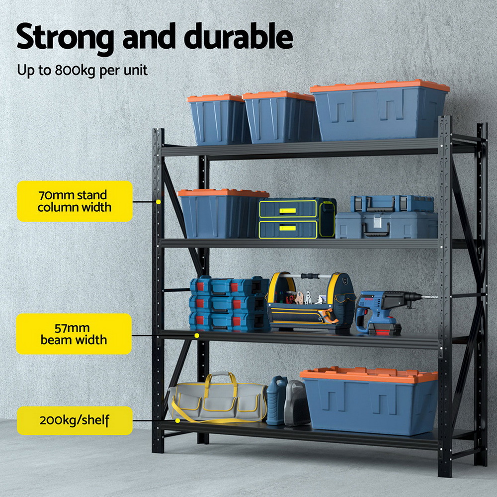 Giantz Warehouse Shelving Garage Rack, Four Bay Sizes view 4