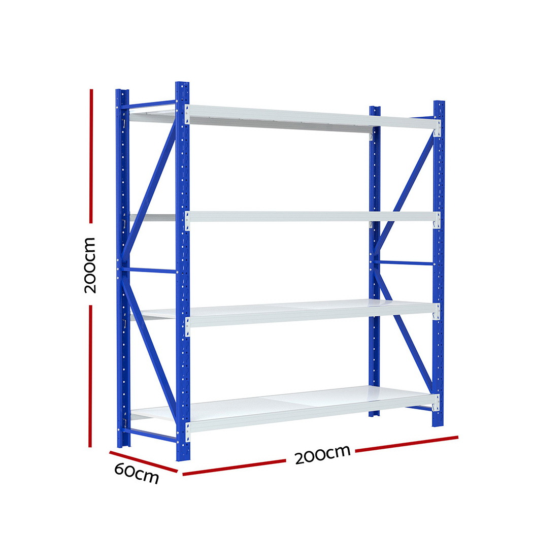 Giantz 2x2m Warehouse Shelving Garage Rack 200kg view 2