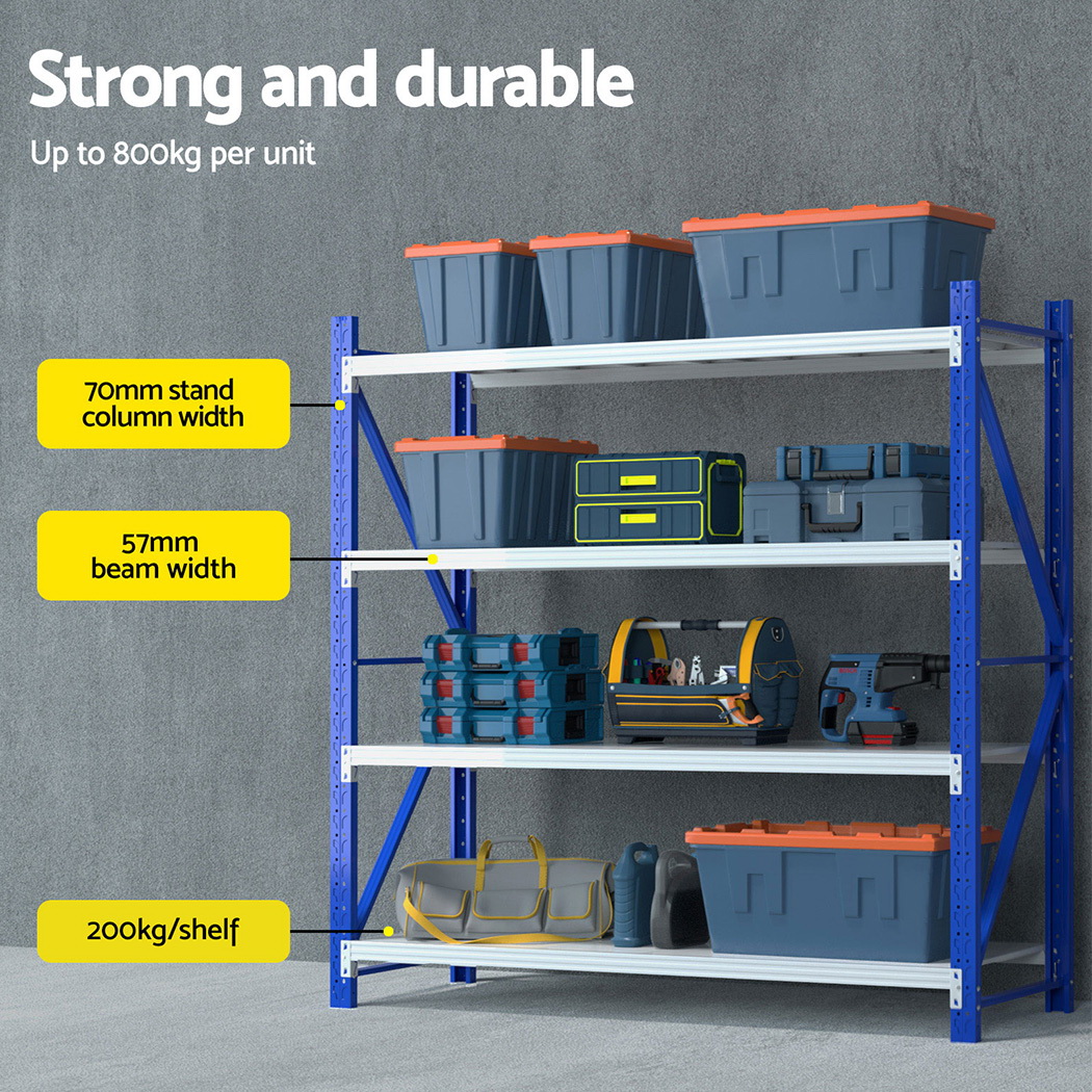 Giantz 2x2m Warehouse Shelving Garage Rack 200kg view 4