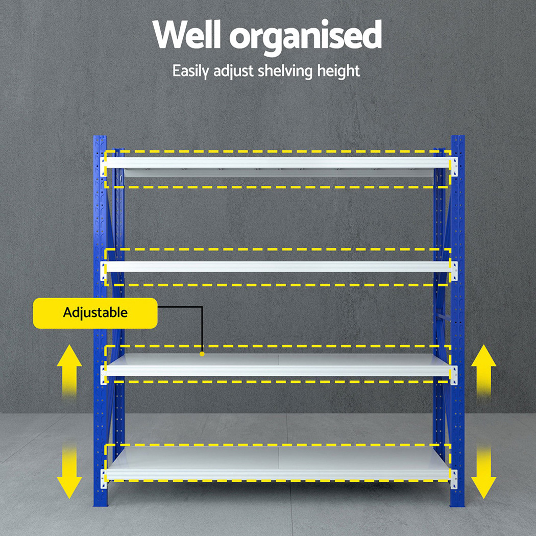 Giantz 2x2m Warehouse Shelving Garage Rack 200kg view 5