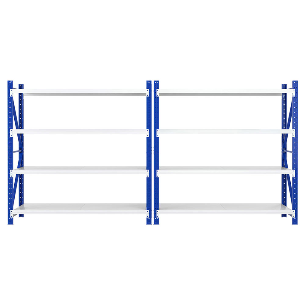 Giantz Warehouse Rack 4x2m Double Bay, Blue view 3