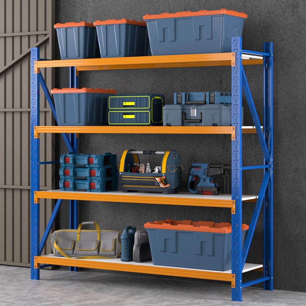 Giantz Warehouse Rack 2x2m 200kg Shelf, Blue