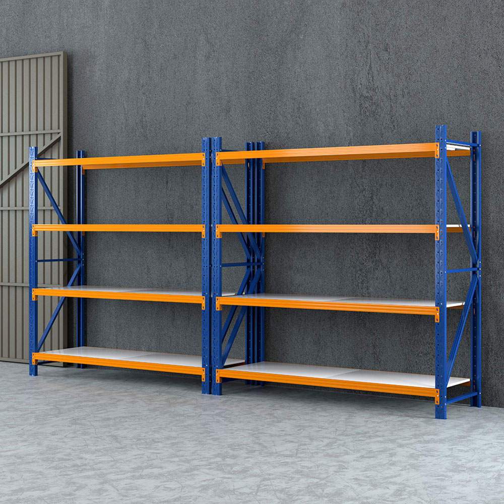 Giantz Warehouse Rack 4x2m Double Bay, Orange