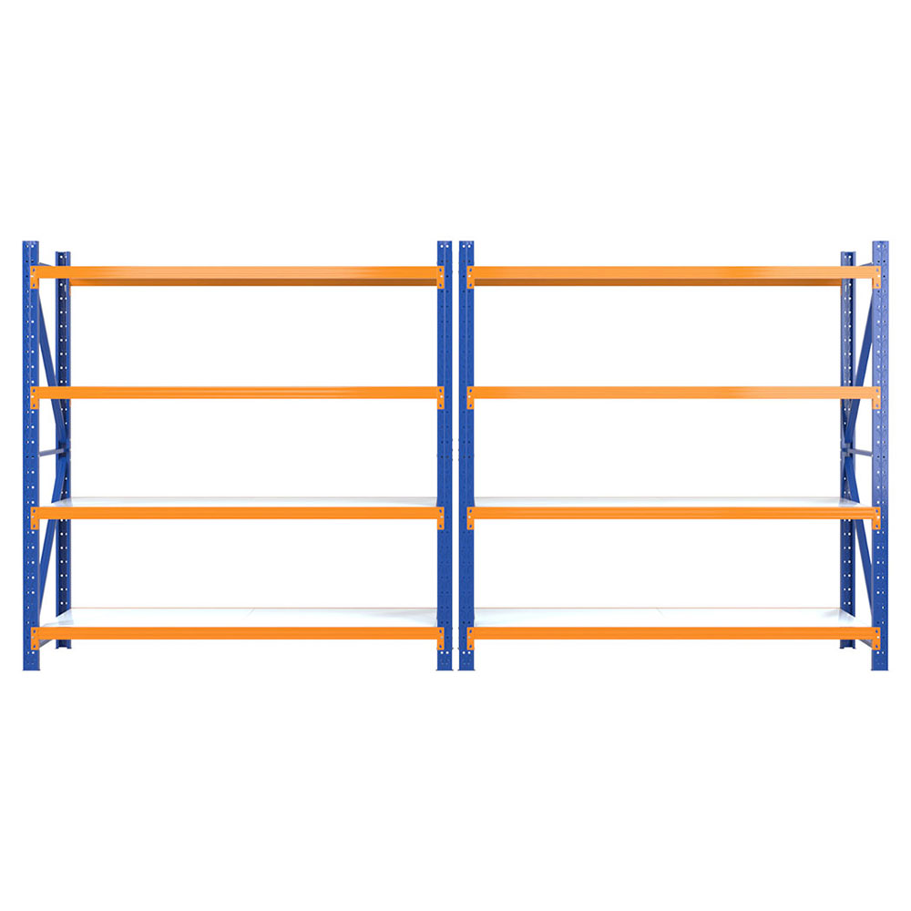 Giantz Warehouse Rack 4x2m Double Bay, Orange view 3